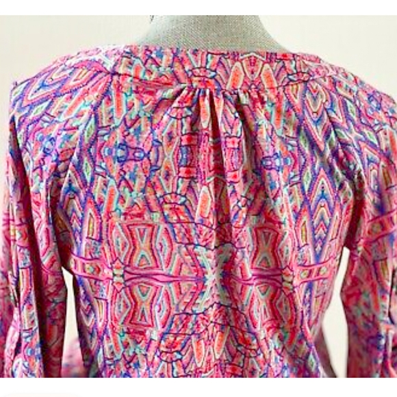 Nanette Lepore Pink Drawstring Cover-up Tunic Dress XS - Picture 3 of 6